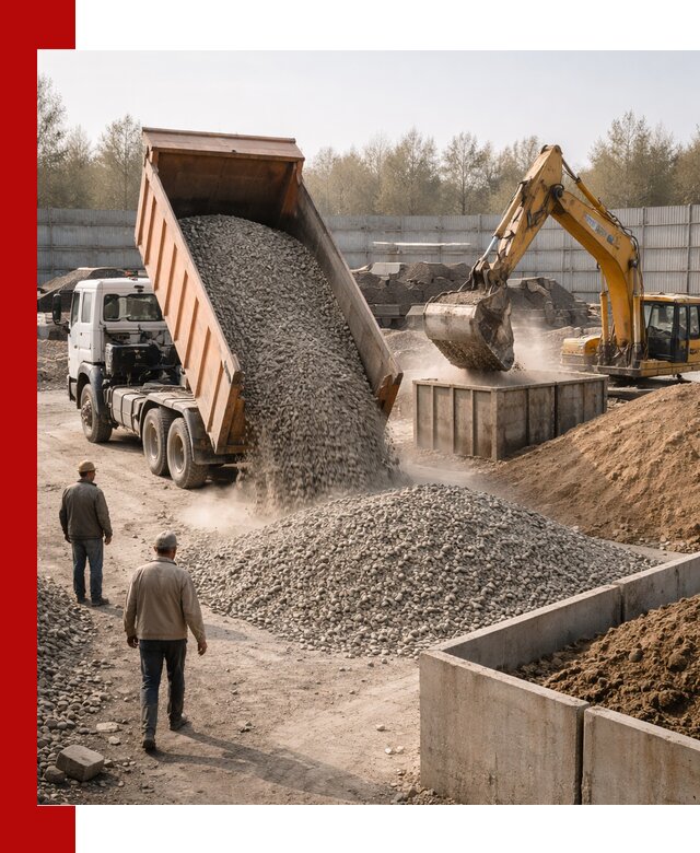 Доставка нерудных материалов с погрузкой и разгрузкой в Дзержинском