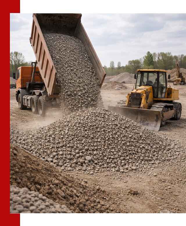Доставка гравийного щебня фракции 40-70 в Дзержинском