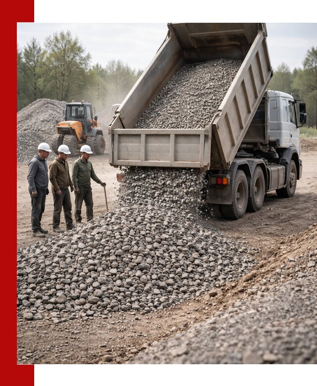 Доставка гравийного щебня фракции 70-120 в Дзержинском