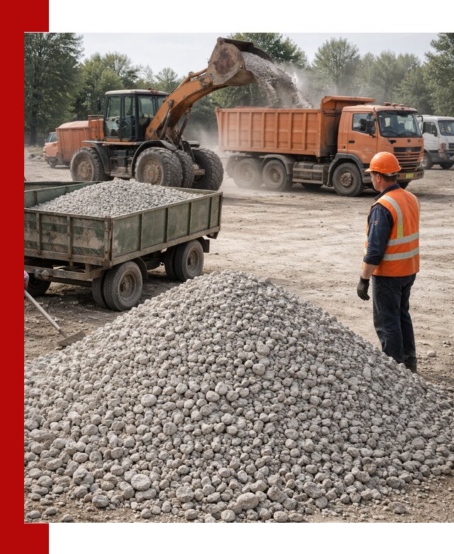 Доставка известнякового щебня фракция 20–40 в Дзержинском