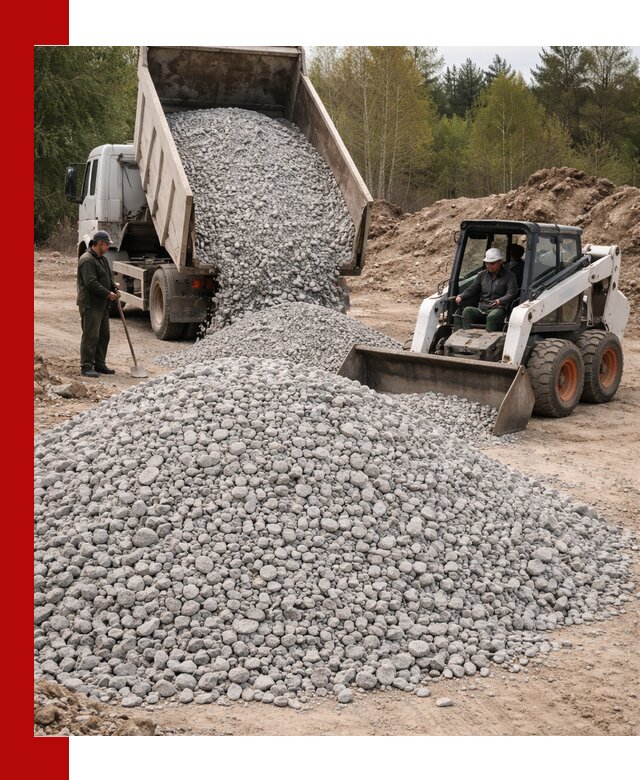 Доставка доломитового щебня в Дзержинском напрямую от карьера