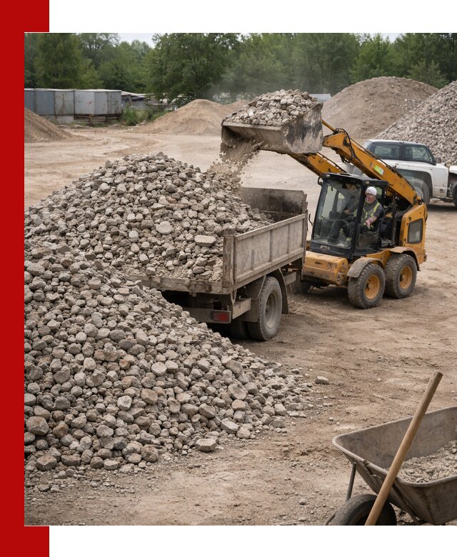 Доставка вторичного щебня в Дзержинском для строительных работ