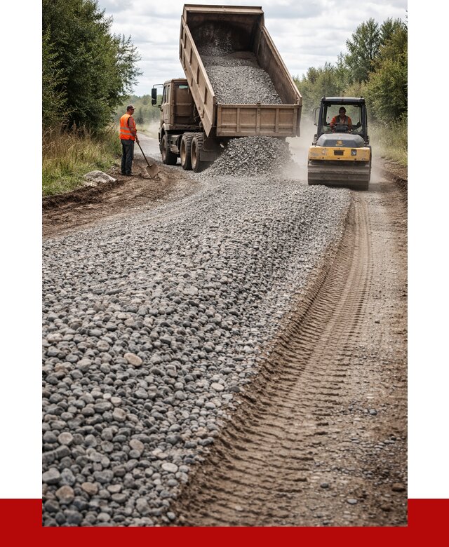 Щебень для отсыпки дороги в Дзержинском от 2763 р. ПРОНЕРУДДзж