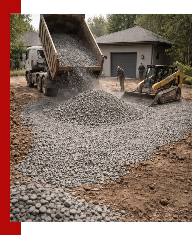 Щебень для парковки в Дзержинском: доставка и укладка качественного материала