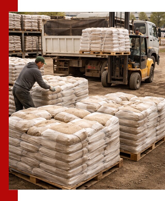 Карьерный песок в мешках с доставкой в Дзержинском