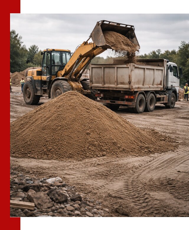 Доставка речного песка навалом в Дзержинском быстро и выгодно