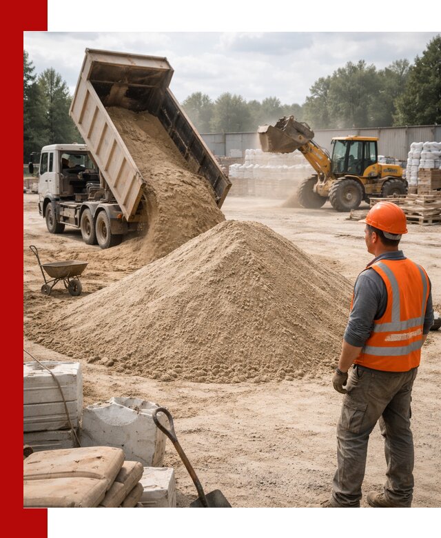 Доставка строительного песка с самосвалом в Дзержинском