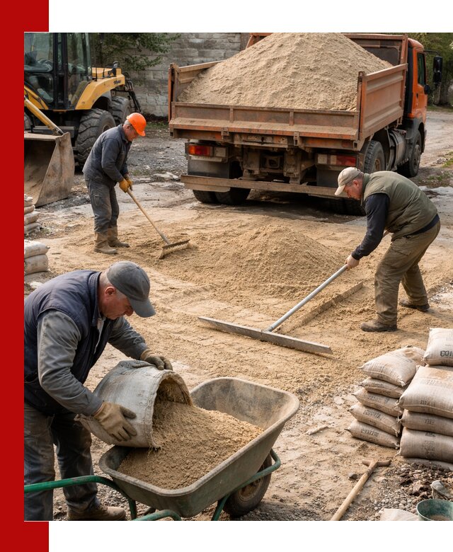 Поставка песка для стяжки в Дзержинском с быстрой доставкой