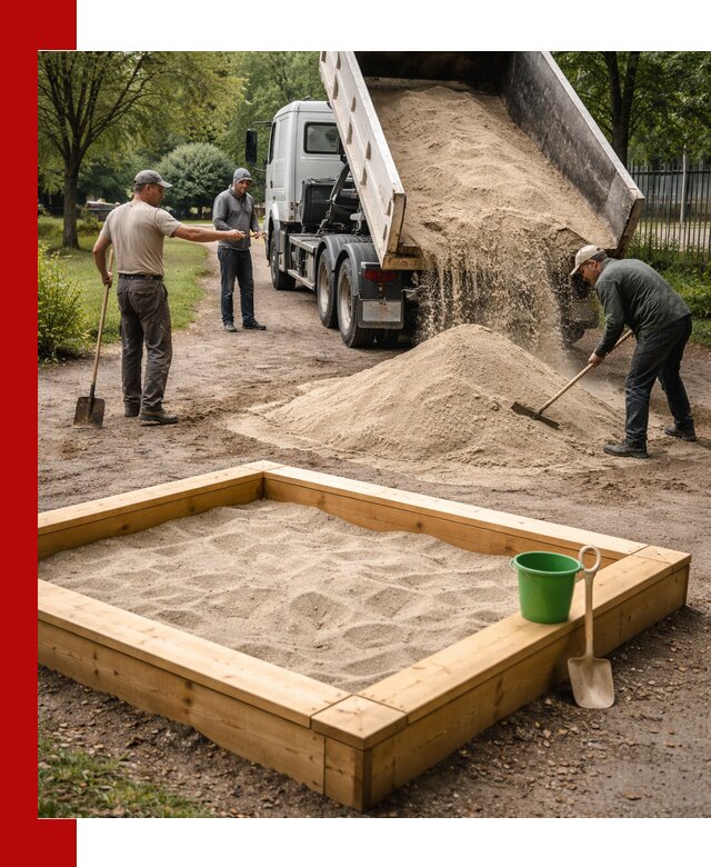 Песок для песочницы с доставкой в Дзержинском недорого и чистый