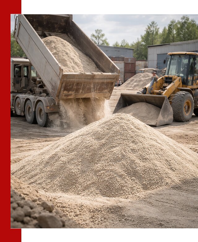 Кварцевый песок с доставкой в Дзержинском для строительных работ