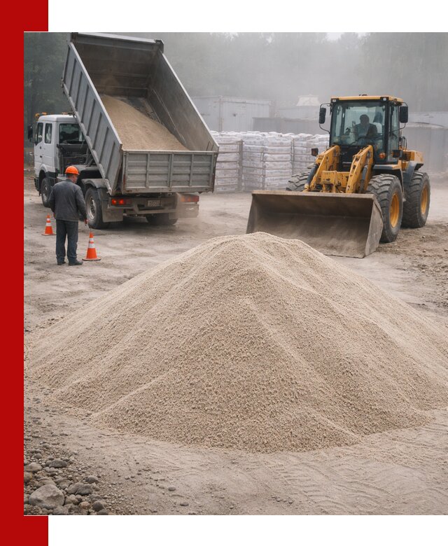 Кварцевый песок фракция 0–8 для стройработ в Дзержинском