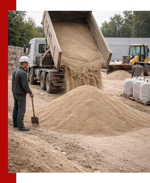 Кварцевый песок фракция 0–3 мм с доставкой в Дзержинском