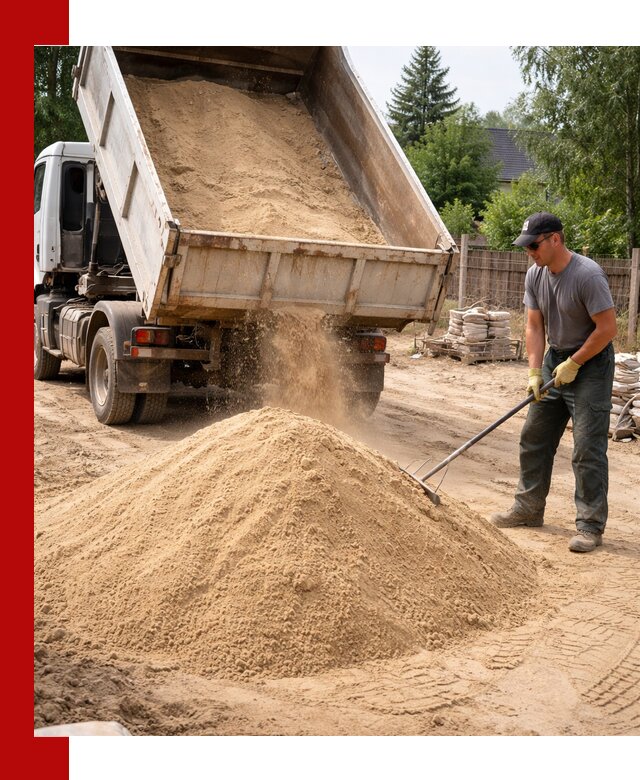Доставка сухого песка самосвалами в Дзержинском