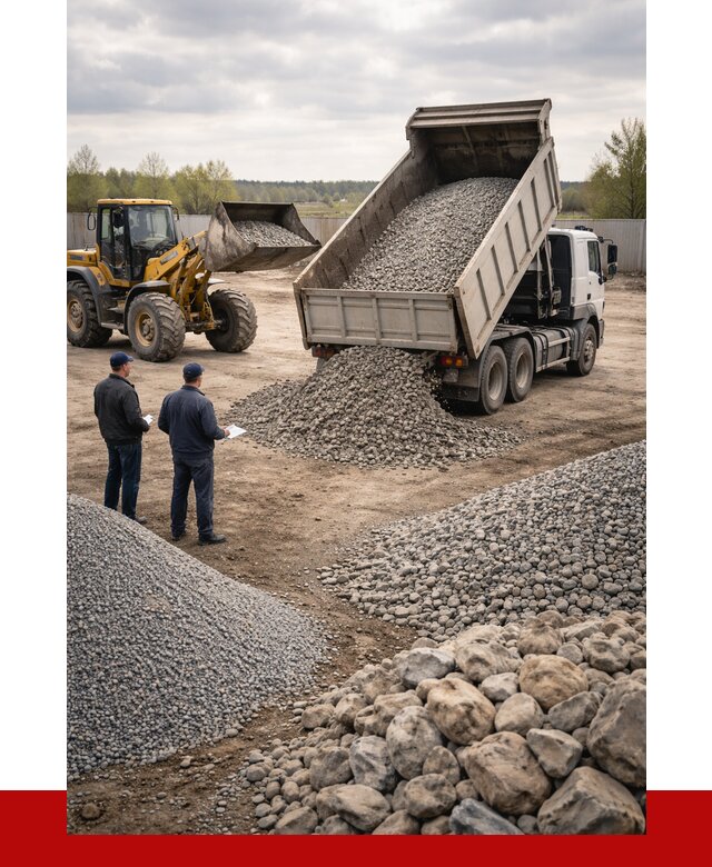 Гравий и камень с доставкой в Дзержинском от 4298 р. - ПРОНЕРУДДзж