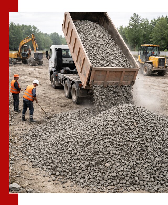 Доставка гравия фракции 40-70 в Дзержинском оптом и в розницу