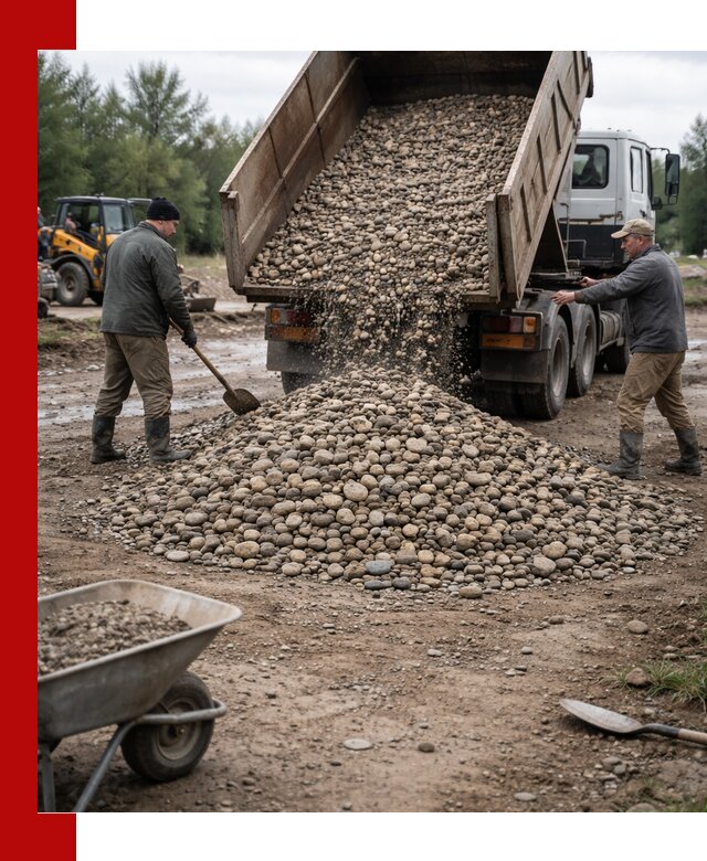 Доставка гальки речной оптом и в розницу в Дзержинском