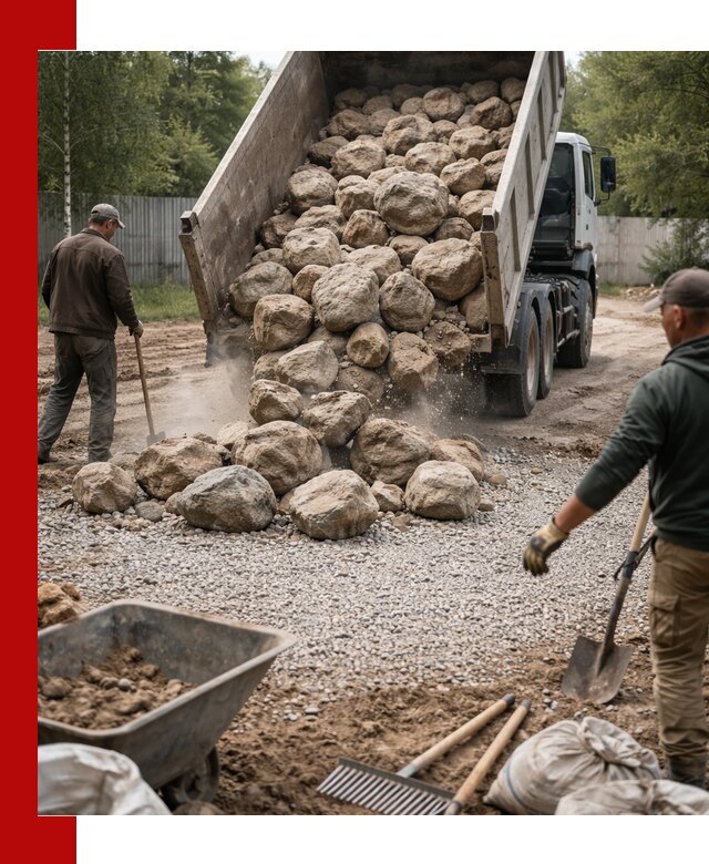 Доставка и укладка булыжника в Дзержинском