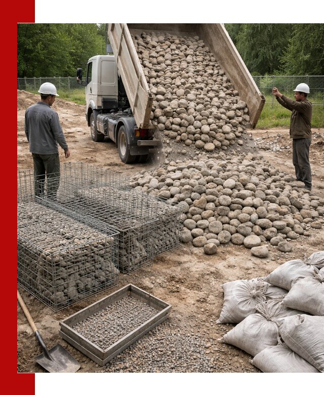 Камень для габионов фракция 70–151 в Дзержинском