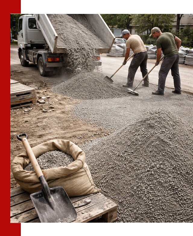 Отсев для тротуарной плитки в Дзержинском — доставка и укладка