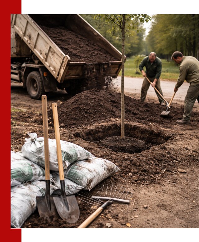 Грунт для посадки деревьев в Дзержинском — доставка и подготовка почвы