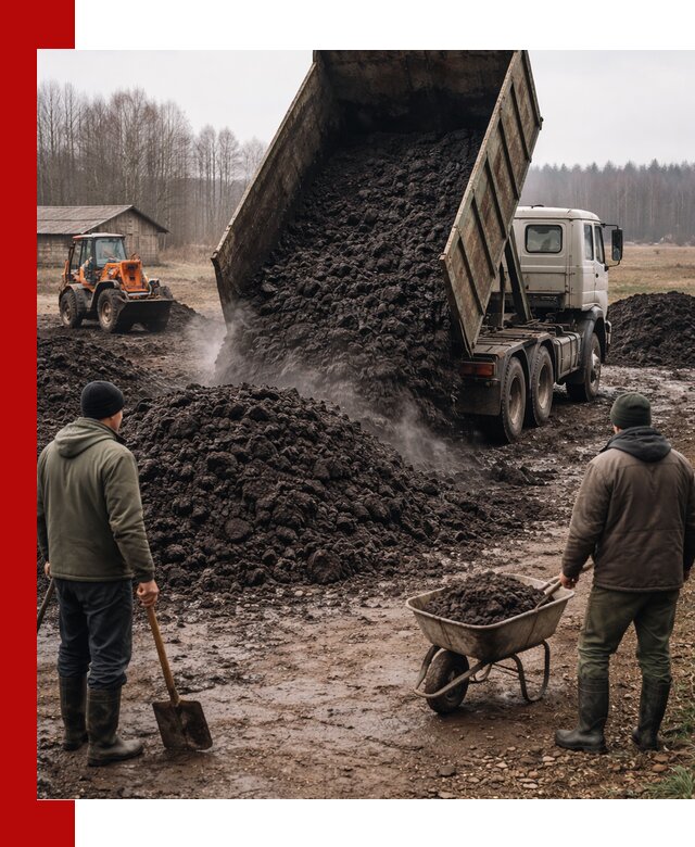 Доставка низинного торфа с разгрузкой и доставкой в Дзержинском