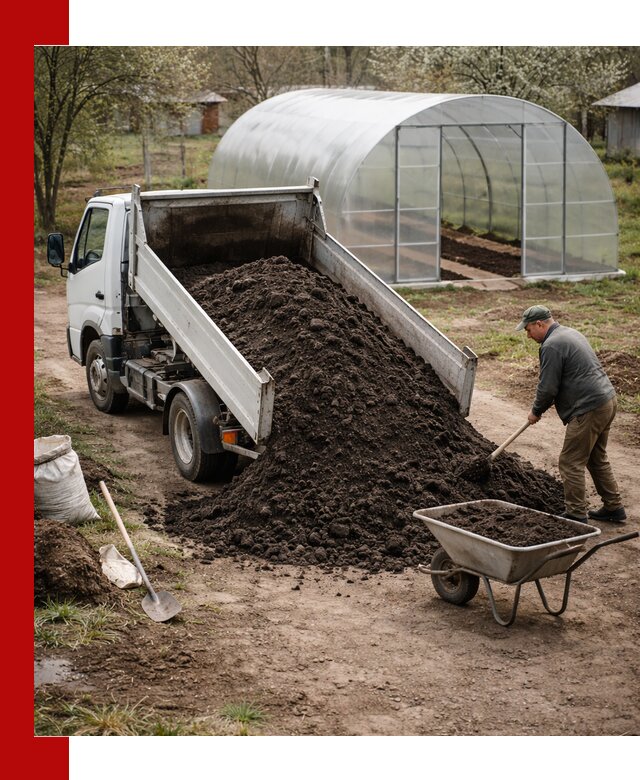Чернозем для теплицы с доставкой в Дзержинском