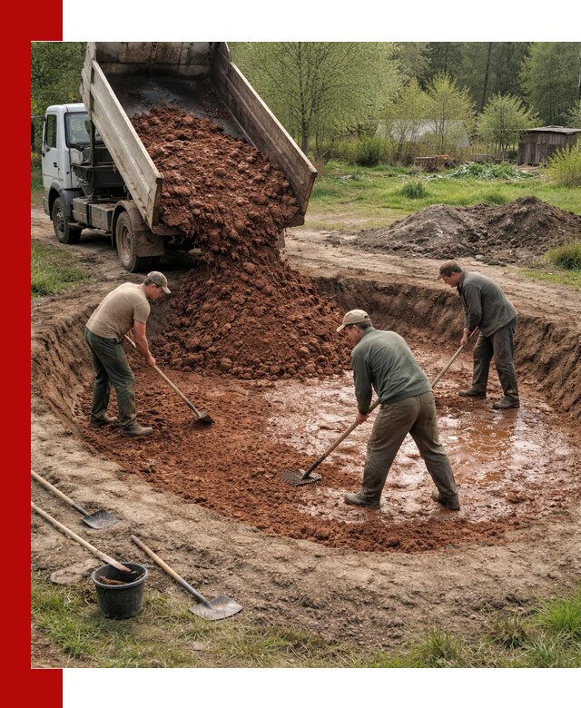 Купить качественную глину для пруда в Дзержинском