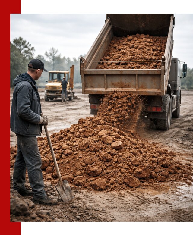 Глина для засыпки в Дзержинском с доставкой самосвалами