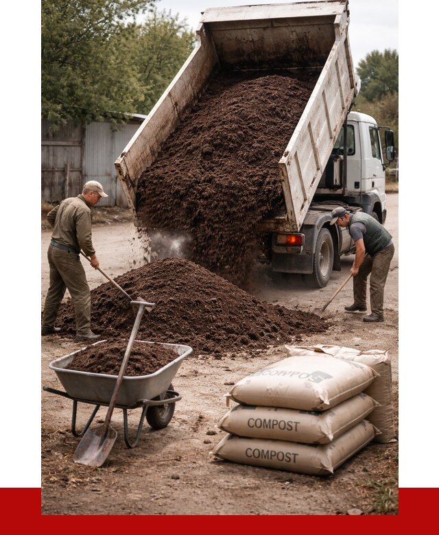 Купить компост в Дзержинском от 4298 р. за куб с доставкой | ПРОНЕРУДДзж