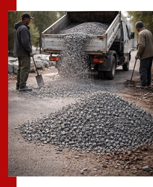 Гранитная крошка для посыпки дорог и тротуаров в Дзержинском