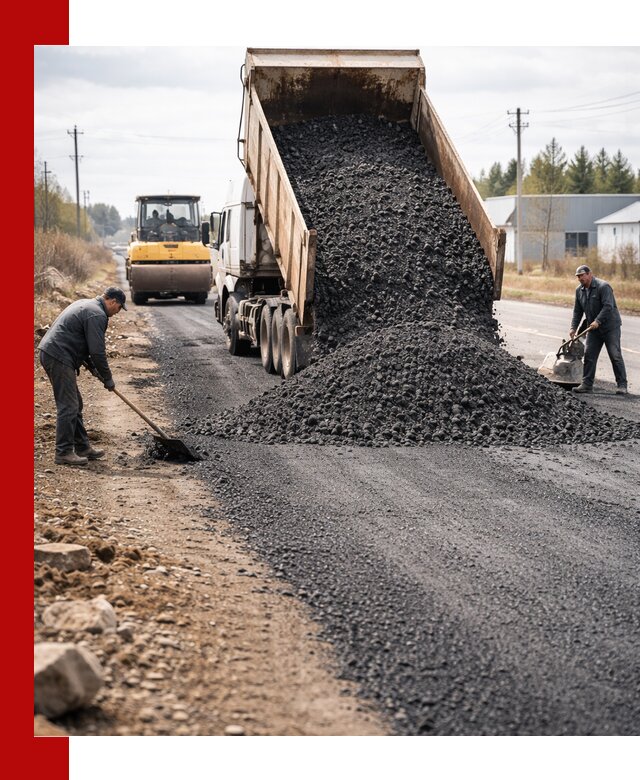 Асфальтовая крошка для дорог в Дзержинском — поставка и доставка