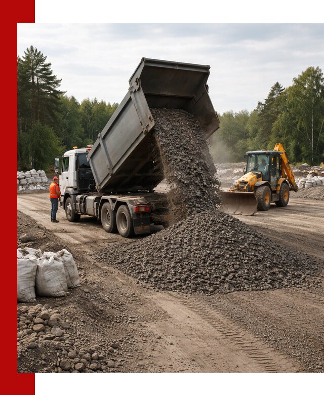 Доставка дробленого асфальта в Дзержинском для дорожных работ
