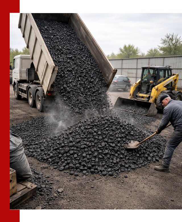 Доставка угля орех в Дзержинском оптом и в розницу