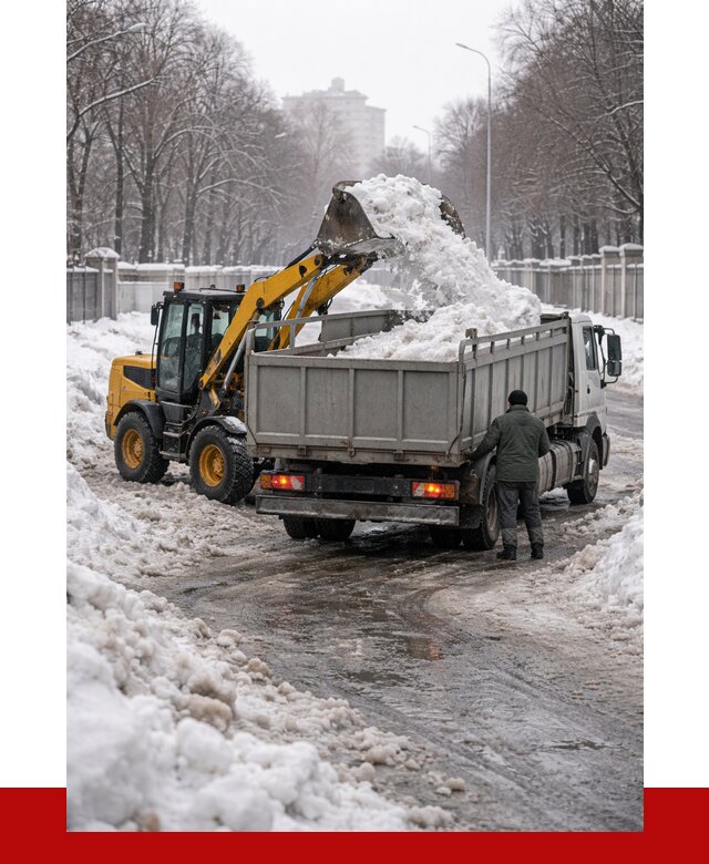 Вывоз снега с погрузкой в Дзержинском от 3582 р. ПРОНЕРУДДзж