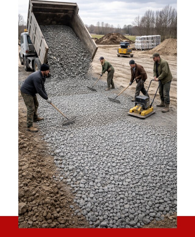 Устройство щебеночной подушки в Дзержинском от 4605 р. ПРОНЕРУДДзж