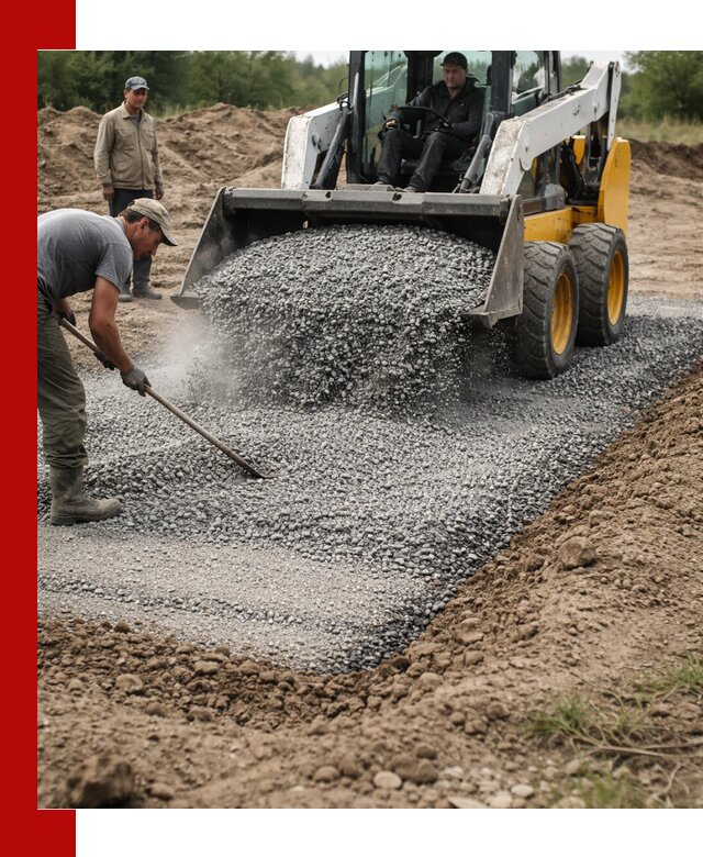 Устройство щебеночной подушки в Дзержинском для дорог и фундаментов